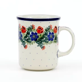 Kubek ceramiczny B13 0,4l <br> 1535X Czerwony wianuszek